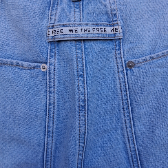 Free People Havasu Slouchy Longline Denim Shorts 27 Wide Leg Boho 90s Streetwear - Picture 5 of 12